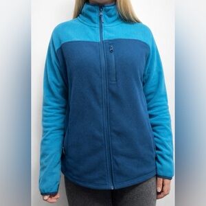 BULA Women’s Fleece Jacket XL Blue & Teal | Full Zip Outdoor Cozy Warm